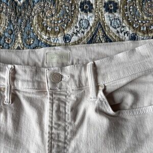 MOTHER Women's High Rise Cream Jeans